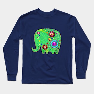 Mandala Zen Elephant Long Sleeve T-Shirt